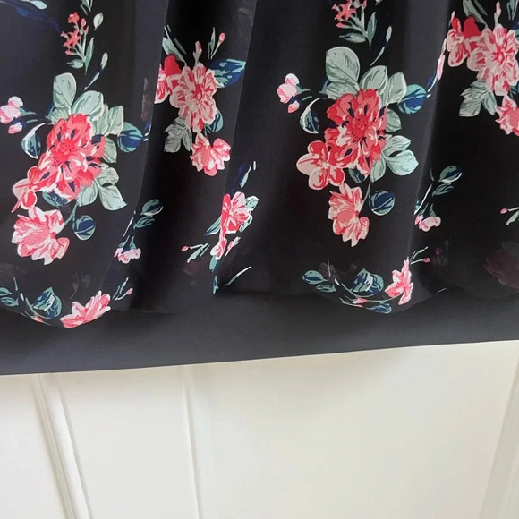 NWT new JINKESI large floral Batwing Short Sleeve Chiffon Top T-Shirt Blouse - Picture 11 of 14